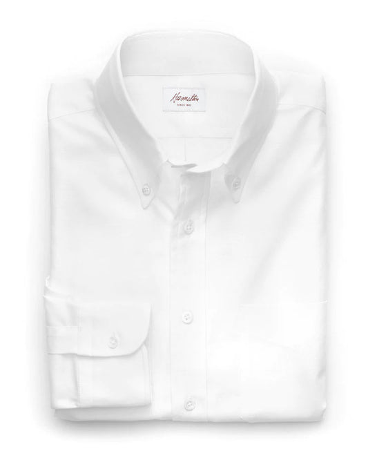 Hamilton Oxford Cloth Button Down Shirt - White