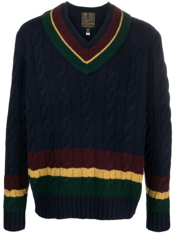 Ralph Lauren Cable Cricket Sweater - Navy/Multi