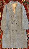 Wythe Herringbone Polo Coat - Black/Cream