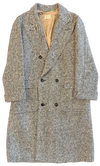 Wythe Herringbone Polo Coat - Black/Cream