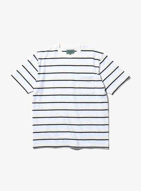 Beams Plus x Sperry Pocket Tee Stripe - White