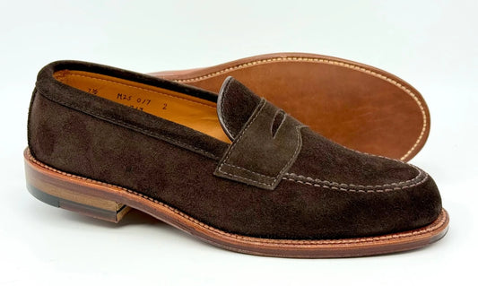 Alden Leisure Chocolate Suede Penny Loafer - 6176F