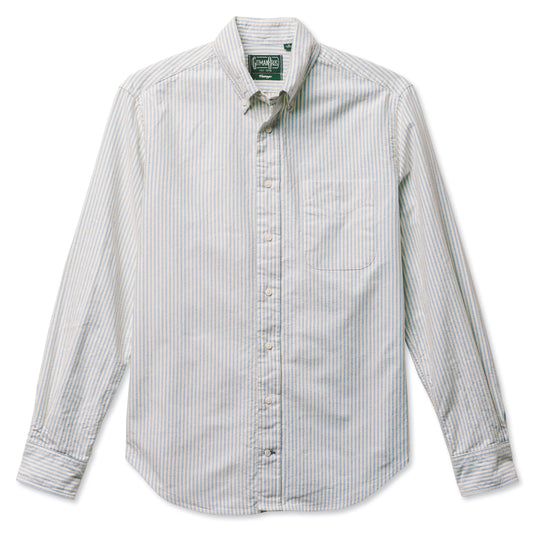 Gitman Vintage Brushed Oxford Stripe - Blue