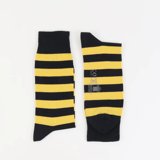 Corgi Queen's Own Yeomanry Regimental Cotton Socks - Navy/Yellow