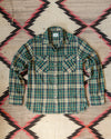 Wythe Washed Flannel Pearlsnap Shirt - Wisconsin White Pine