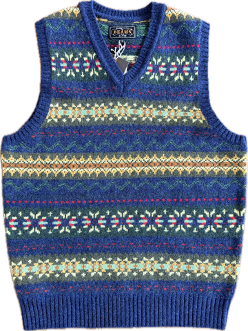 Beams Plus Fair Isle Vest - Indigo/Multi