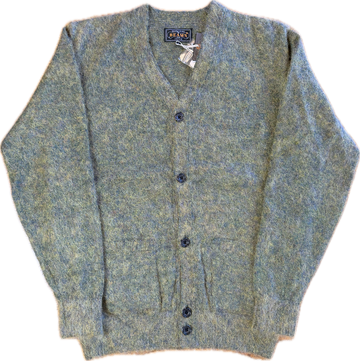 Beams Plus Shaggy Mohair Cardigan – Green Mix