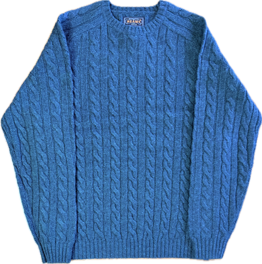 Beams Plus Wool Cable Knit Crewneck – Green