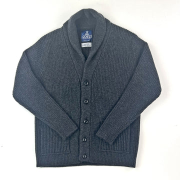 Corgi Cashmere Shawl Cardigan Charcoal