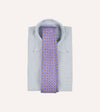 Drake's Square Diamond Print Silk Self-Tipped Tie - Purple