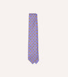 Drake's Square Diamond Print Silk Self-Tipped Tie - Purple