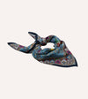 Drake's Floral Mughal Print Wool-Silk Bandana - Navy