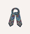 Drake's Floral Mughal Print Wool-Silk Bandana - Navy