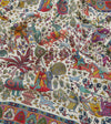 Drake's Floral Mughal Print Wool-Silk Bandana - Ecru