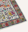 Drake's Floral Mughal Print Wool-Silk Bandana - Ecru
