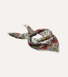 Drake's Floral Mughal Print Wool-Silk Bandana - Ecru