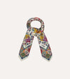 Drake's Floral Mughal Print Wool-Silk Bandana - Ecru