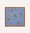 Drake's Animals and Flowers Print Silk Bandana - Blue