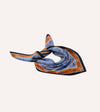 Drake's Animals and Flowers Print Silk Bandana - Blue