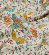 Drake's Animals and Flowers Print Silk Bandana - Ecru