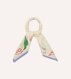 Drake's Oyster Catcher Print Silk Bandana - Ecru