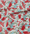 Drake's Whale Print Silk Pocket Square - Ecru