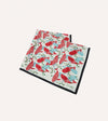 Drake's Whale Print Silk Pocket Square - Ecru