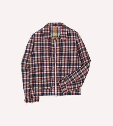 Drake's Waxed Cotton Tennis Blouson Jacket - Madras