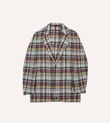 Drake's Madras Check Games Blazer Mk. IV - Multi