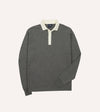 Drake's Merino Wool Knitted Rugby Shirt - Grey