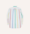 Drake's Primary Stripe Poplin Button-Down Fun Shirt - Multi