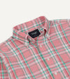 Drake's Madras Check Cotton Button-Down Shirt - Pink/Green