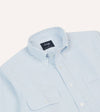 Drake's Oxford Cloth Long Point Collar Work Shirt - Blue