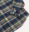 Drake's Check Cotton Two-Pocket Work Shirt - Indigo