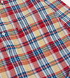 Drake's Madras Check Cotton Button-Down Popover Shirt - Red and Yellow