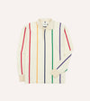 Drake's Primary Vertical Stripe Cotton Rugby Shirt - Multi