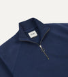 Drake's Cotton Quarter Zip Sweater - Navy