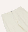 Drake's Cotton-Linen Herringbone Fatigue Trouser - Ecru