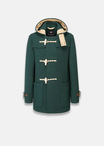 Gloverall Mid Monty Duffle Coat - Pine Green