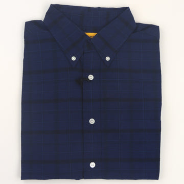 Original Madras Trading Company Madras Button Down Shirt - Navy