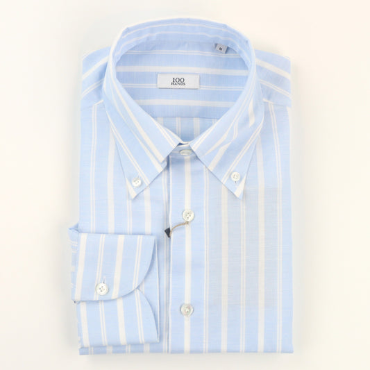 100 Hands Linen Multi Stripe Shirt - Light Blue