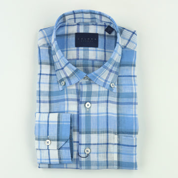 Calder Carmel Plaid Weave Plaid Shirt - Blue