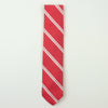 Claymore Shop Repp Stripe Silk Necktie - Red/White