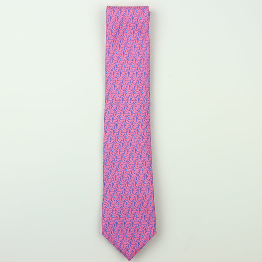 Robert Jensen Horse Motif Silk Necktie - Pink