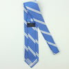 Claymore Shop Repp Stripe Silk Necktie - Blue/White