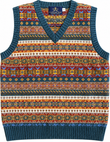 Claymore Shop Shetland Fair Isle Sweater Vest - Tempest