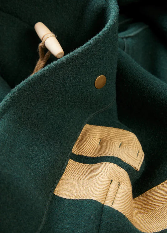 Gloverall Mid Monty Duffle Coat - Pine Green