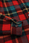 Valstar Wool Checked Overshirt - Green/Red