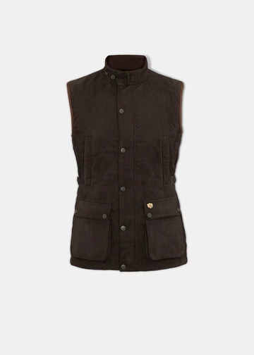 Alan Paine Felwell Quilted Vest - Olive
