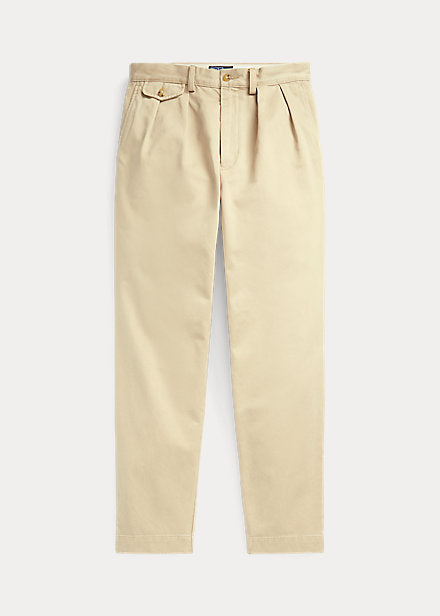 Ralph Lauren Relaxed Fit Pleated Chino Pant - Khaki
